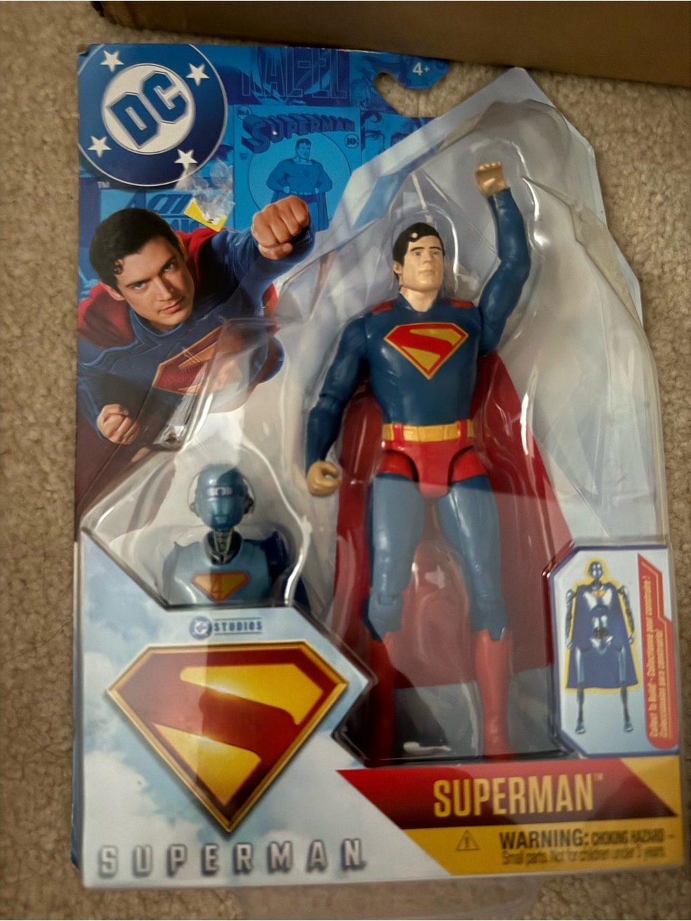 DC Superman Action Figure in Blue and Red with Gold Belt